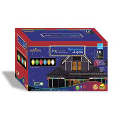 Symphony of Lights LED Multi-Color Animated String Light Strand - 15 Bulbs - Christmas String Light Strands &amp; Sets