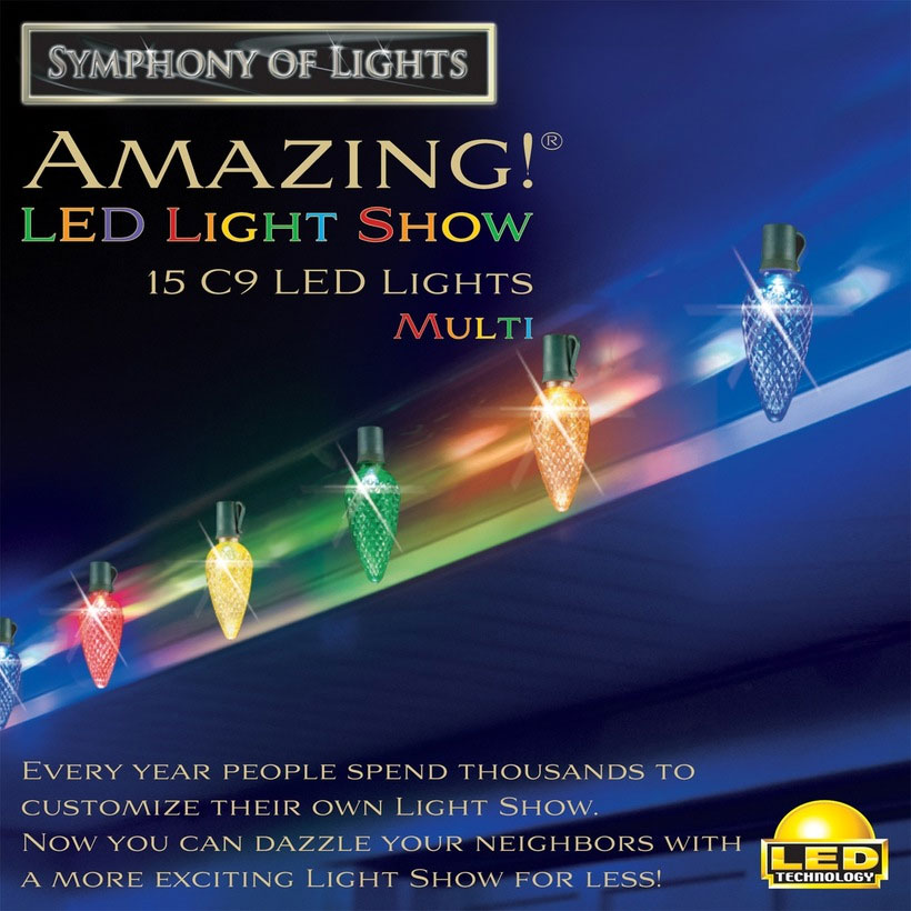 Multi Color LED Animated C9 String Lights