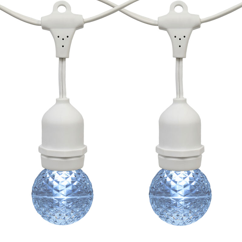 21 ft. Cool White G50 LED Globe Light Strand - Suspended White Wire