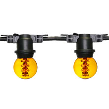 48' Designer Globe Commercial Light Strand - Yellow G50 LED
