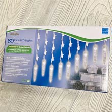 Pure White LED Icicle Lights - 60 Lights BS-75300