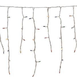 Multi-Color LED Icicle Party String Light Set - 105 Lights - Christmas String Light Strands &amp; Sets