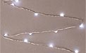 LED Micro Light Strand - 36" Silver Wire - Battery Operated w/ Timer - 18 Cool White LED Lights - GC36902