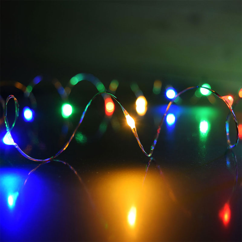 Multi-Color Plug-In LED Dew Drop String Lights