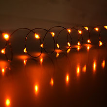 Multi-Function Orange LED Micro String Lights w/ Timer - 10 ft. GC2280320