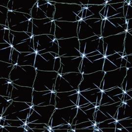3' x 5' LED Indoor/Outdoor Net Style Cool White Stringlight Set - LED String Light Strands &amp; Sets