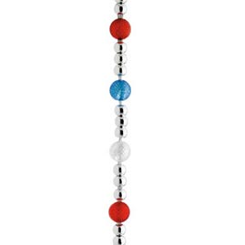 LED Bead Garland Light Strand - 20 Lights - Red, White &amp; Blue - LED String Light Strands