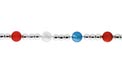 LED Bead Garland Light Strand - 20 Lights - Red, White &amp; Blue