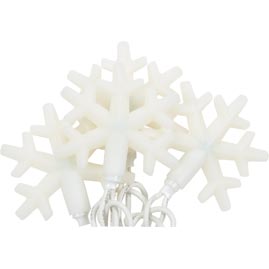 LED Snowflake Party String Light Strand - 25 Cool White Lights - LED String Light Strands