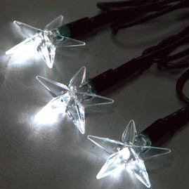 LED White Star Party String Lights - LED String Light Strands &amp; Sets