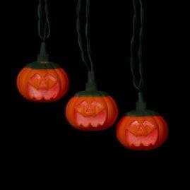 LED Blinking Pumpkin Party String Lights - LED String Light Strands &amp; Sets