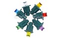 Replacement FLEXCHANGE™ LED String Light Bulbs - 14 Pack - Multi-Color/Green Base