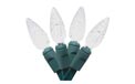LED C7 Solar Powered Party String Lights - White - 904908