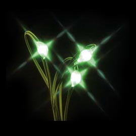 LED Battery Operated Ultra Thin Wire String Light Strand - 18 Green Lights - LED String Lights