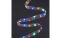 9' Silver Mesh Ribbon w/ Multi-Color LED Lights Stringlight Strand - UL1960