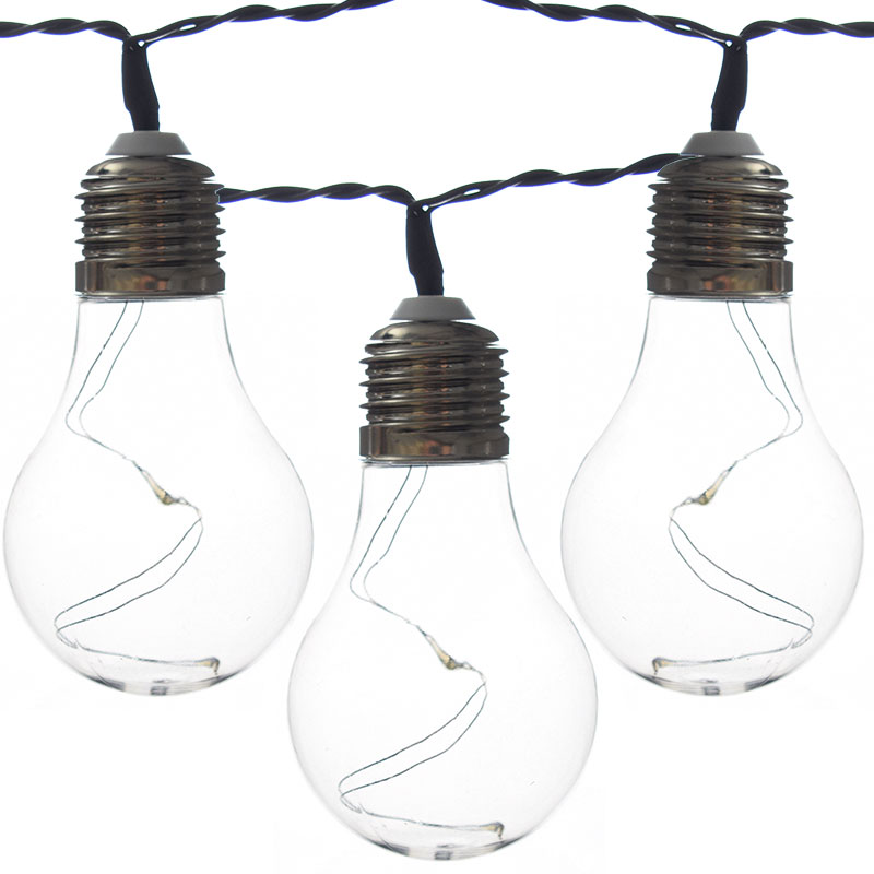 Vintage LED Party String Lights - 10 Lights - 15 feet