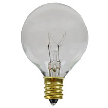 Indoor/Outdoor Candelabra Base Lantern Strand Replacement Light Bulbs - Clear - 25 Pack