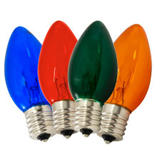 Transparent Multi-Color Twinkling C9 Stringlight Bulbs