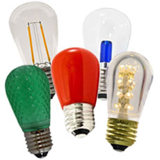 Clear & Colored S14 LED Light Bulbs