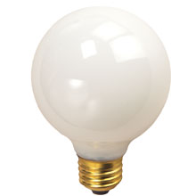 25W 3" Medium Base Decorative Globe Light Bulb - White