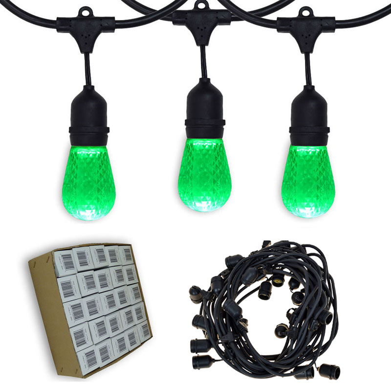 Green LED 48' Outdoor Patio Light Strand