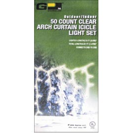 50 Count Window Icicle Party String Lights - Christmas String Light Strands &amp; Sets