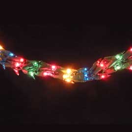 OUTDOOR CHRISTMAS STRING LIGHTS Santa Claus and Christmas
