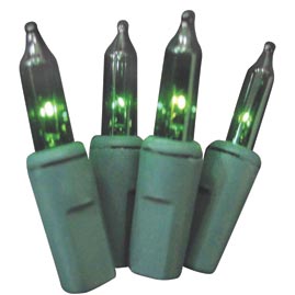 100 Count Outdoor/Indoor Miniature Green String Light Set - Christmas String Light Strands &amp; Sets