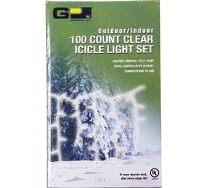 100 Count Window Icicle Party String Lights - Christmas String Light Strands &amp; Sets