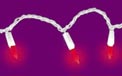 100 Light Outdoor/Indoor Miniature Red String Light Set - White Wire - AI-0387