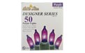 50 Count Outdoor/Indoor Miniature Purple Light Green Wire String Light Set