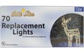 70 Count Indoor/Outdoor White Wire Clear Bulb Wire Frame Sculpture Replacement Stringlight Strand - BS-60000