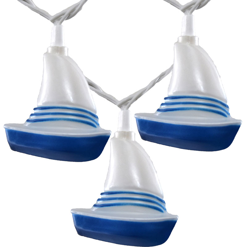 Sailboat Novelty Party String Lights - 10 Lights