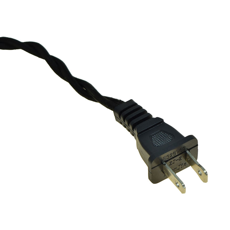 Black Triple Socket Twisted Cloth Cord Pendant Light