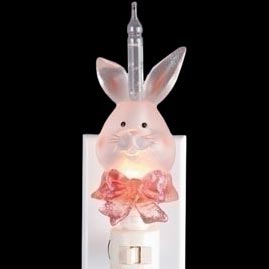 7" Easter Bunny Acrylic Bubbler Night Light - Easter Night Light Bulbs &amp; Lamps