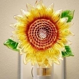 4" Sunflower Acrylic Night Light - Flower Night Light Bulbs &amp; Lamps