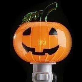 4.5" Glass Jack O' Lantern Pumpkin Night Light - Halloween Night Light Bulbs &amp; Lamps
