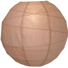 Latte Brown 10" Round Rice Paper Lanterns - Solid Color Round Paper Shade Lanterns