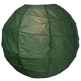 Spruce Green 10" Round Rice Paper Lantern L2FU - Solid Color Round Paper Shade Lanterns