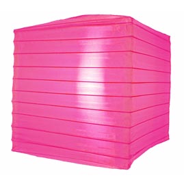 Hot Pink 10" Square Nylon Lantern - Square Nylon Shade Lanterns