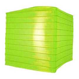 Neon Green 10" Square Nylon Lantern - Square Nylon Shade Lanterns