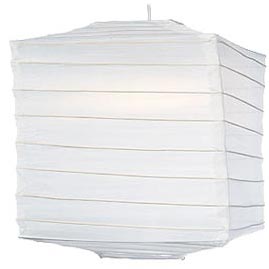 White 10" Square Nylon Lantern - Square Nylon Shade Lanterns
