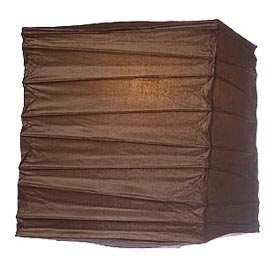 Chocolate Brown 10" Square Rice Paper Lantern - Square Paper Shade Lanterns