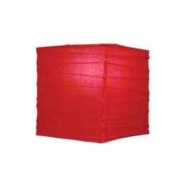 Cranberry Red 10" Square Rice Paper Lantern - Square Paper Shade Lanterns