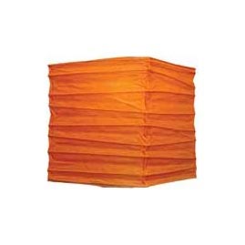 Mango Orange 10" Square Rice Paper Lantern - Square Paper Shade Lanterns