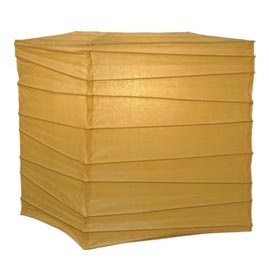 Tea Yellow 10" Square Rice Paper Lantern - Square Paper Shade Lanterns