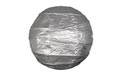 Silver 14" Round Rice Paper Lantern L14BK