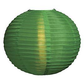 Grass/Green 14" Round Nylon Lantern - Round Nylon Shade Lanterns