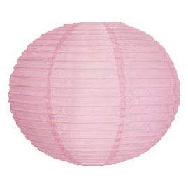 Petal Pink 14" Round Nylon Lantern - Round Nylon Shade Lanterns
