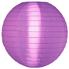 Light Purple 14" Round Nylon Lantern SH20